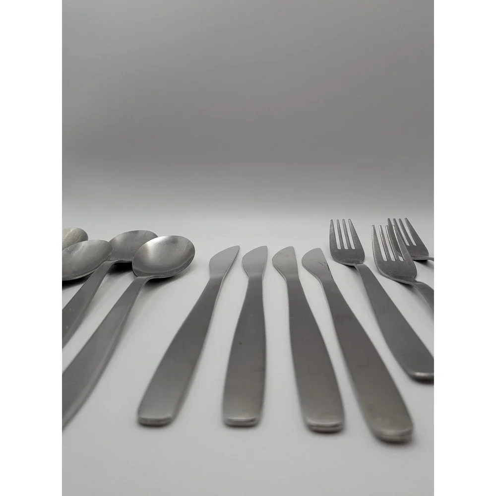 IKEA 22185 Stainless Steel Flatware Set 12 Piece Mixed Lot Spoons Forks Knives